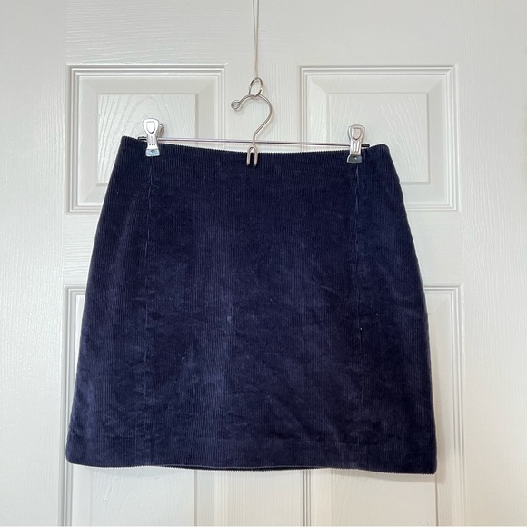 Aritzia Sunday Best Navy Lyra Corduroy Mini A-Line Skirt - Size 8 - Picture 2 of 15